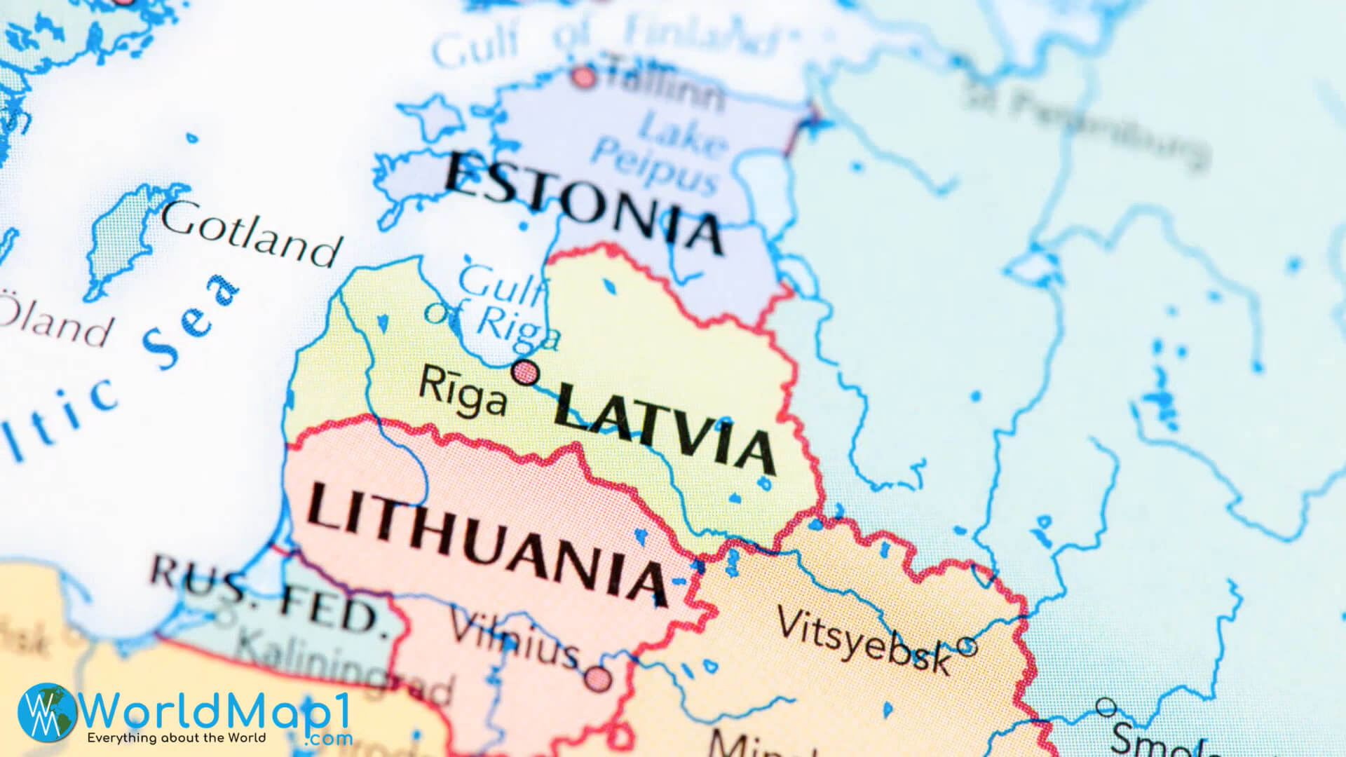 Lettland Nachbarländer Karte